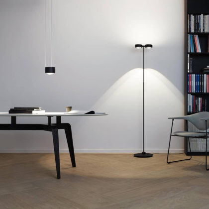 lampada da terra nera per soggiorno e ufficio